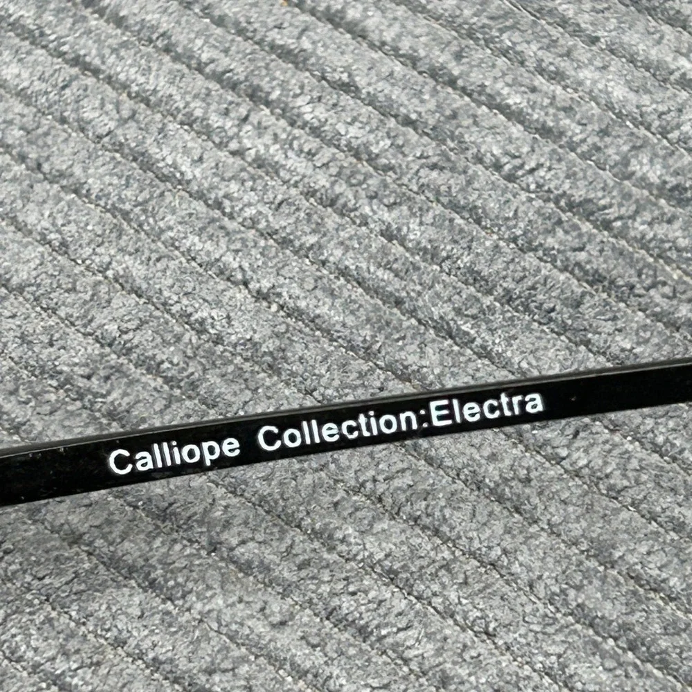 Calliope Collection Electra Ruby Oval Y2k Eyeglass Frames Burgundy Black